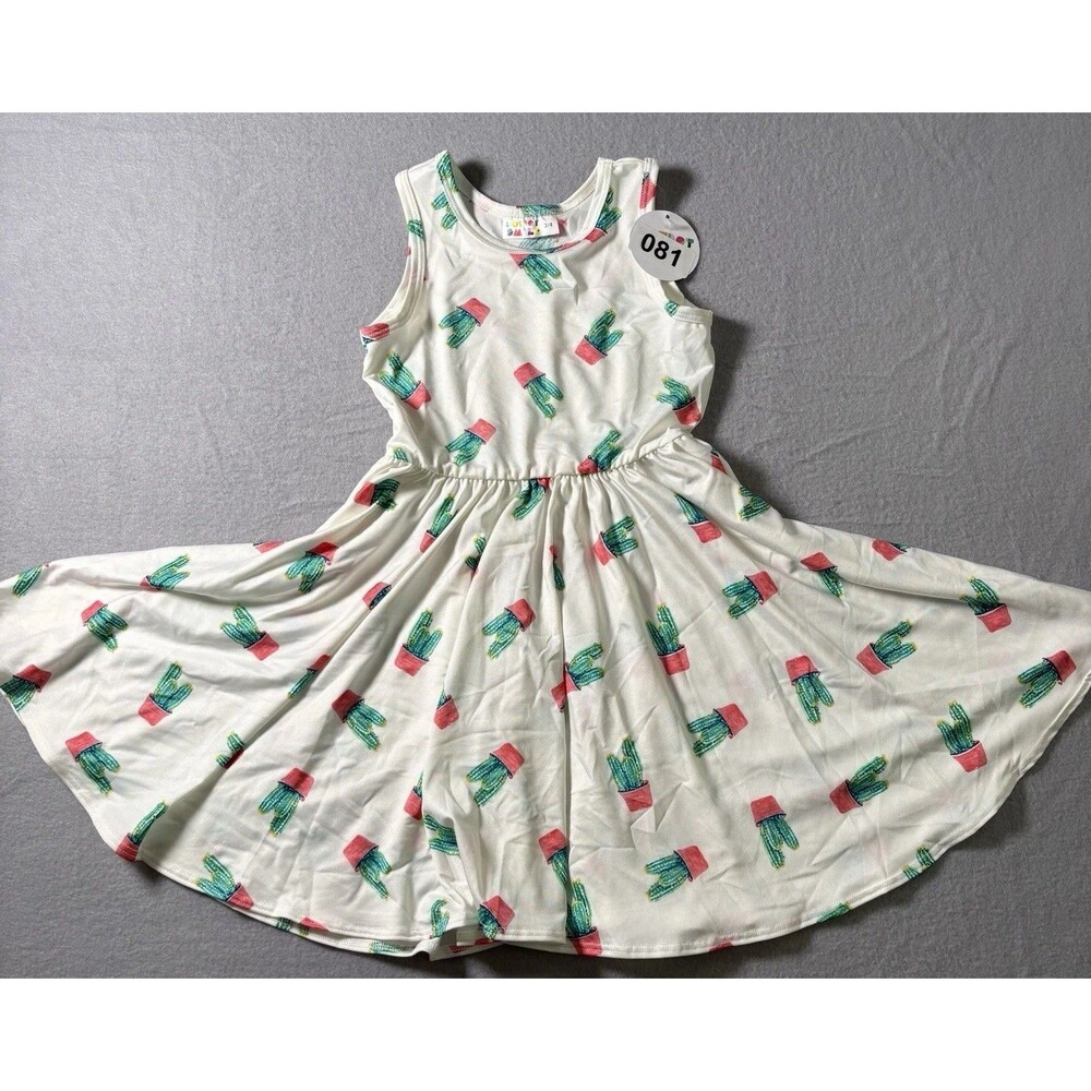 Dot Dot Smile Girls Twirl Dress Size 3/4 Cactus Print Sleeveless NWT Boutique